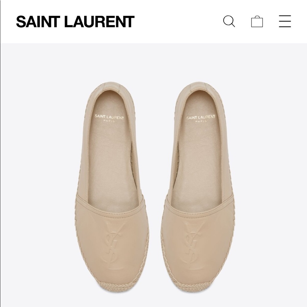 YSL MONOGRAM ESPADRILLES IN LAMBSKIN